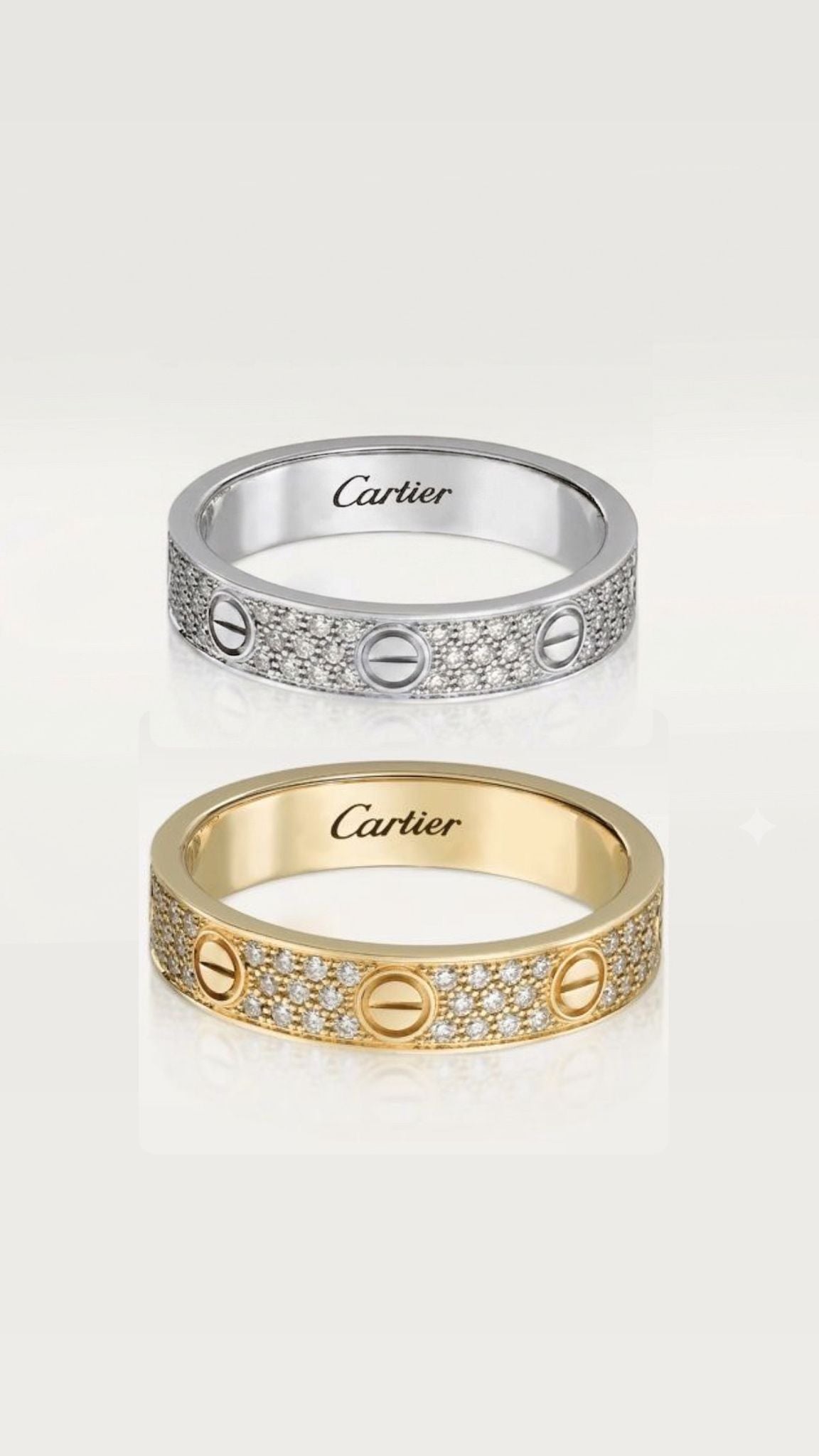 خاتم Cartier العريض (full zircon)